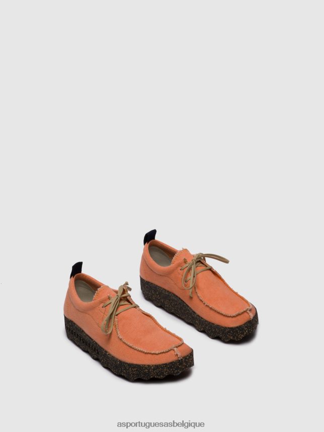 chaussures Asportuguesas chaussures à lacets chat corail femmes BXRT6Z86