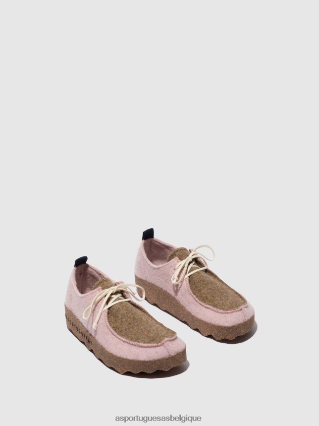 chaussures Asportuguesas chaussures à lacets chat rose/taupe femmes BXRT6Z108
