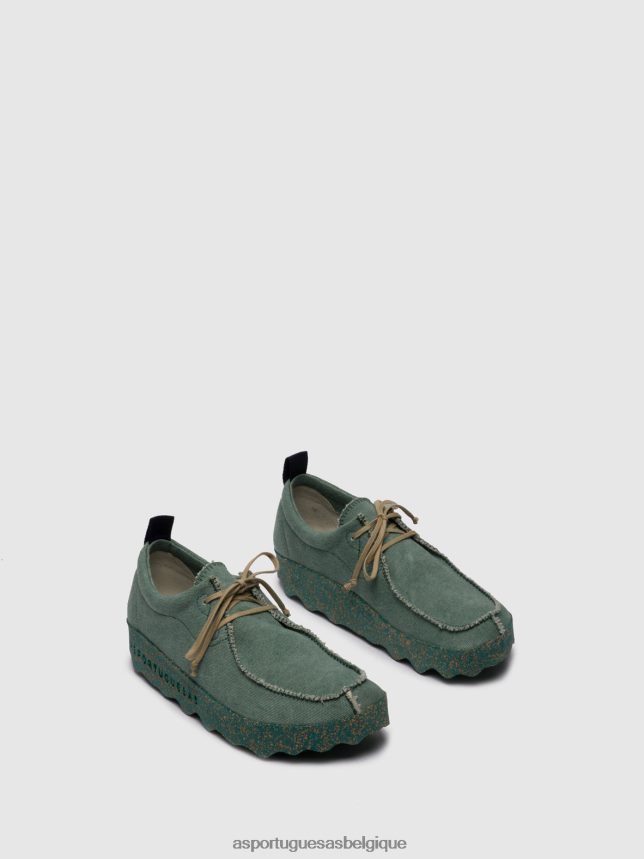 chaussures Asportuguesas chaussures à lacets chat vert femmes BXRT6Z54