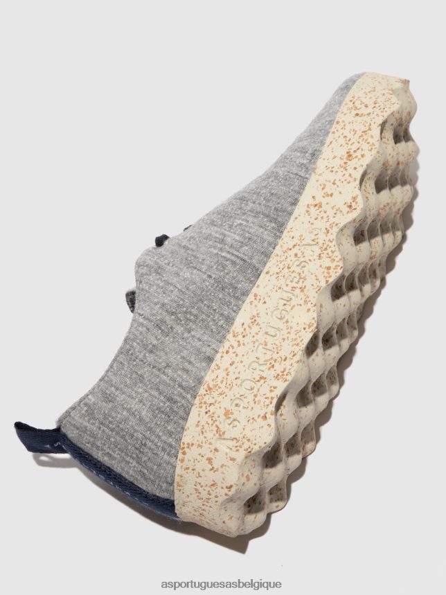 formateurs Asportuguesas baskets à lacets camp wool mérinos gris femmes BXRT6Z16