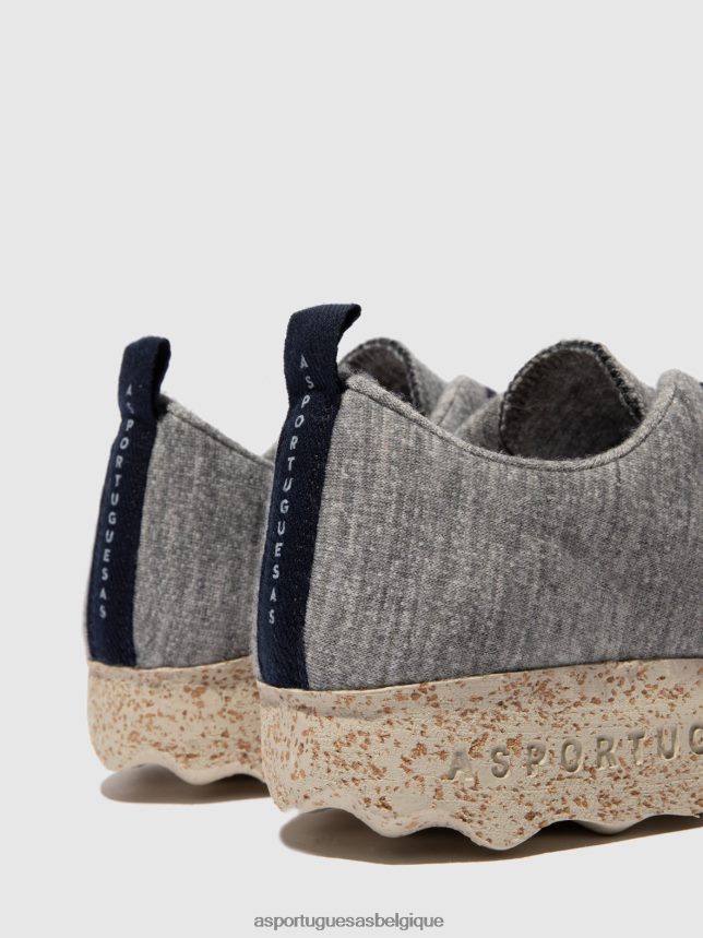 formateurs Asportuguesas baskets à lacets camp wool mérinos gris femmes BXRT6Z16