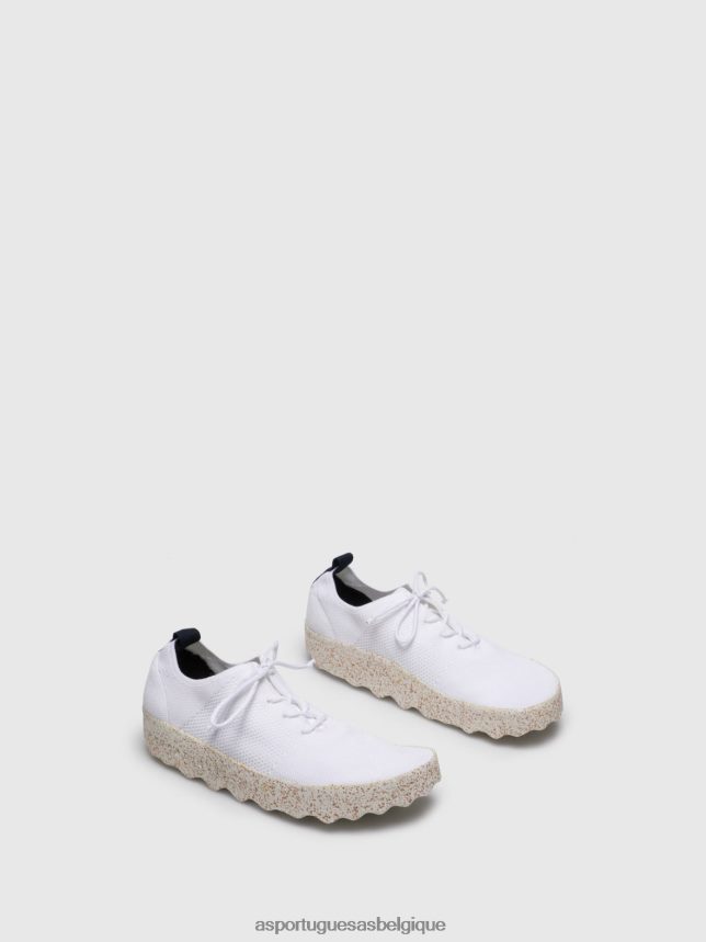 formateurs Asportuguesas code des baskets à lacets blanc femmes BXRT6Z11