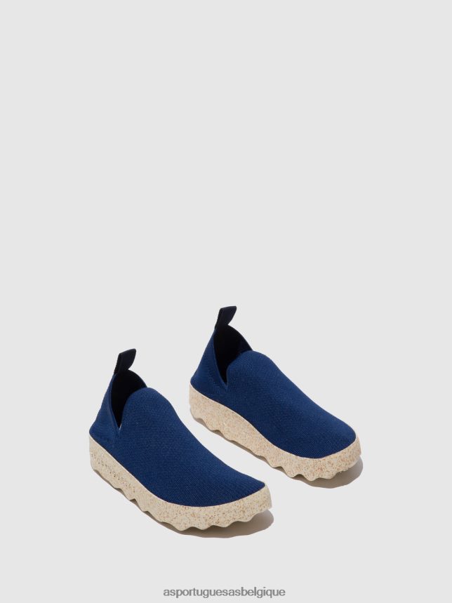 formateurs Asportuguesas entretien baskets élastiquées bleu marine s.cafe stretch femmes BXRT6Z7