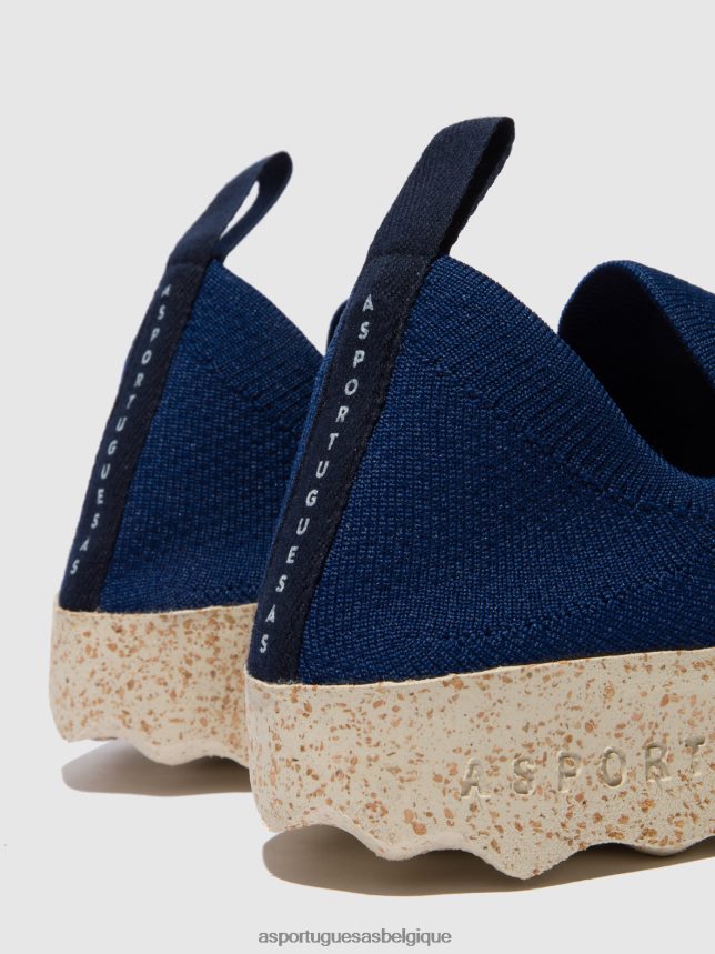 formateurs Asportuguesas entretien baskets élastiquées bleu marine s.cafe stretch femmes BXRT6Z7