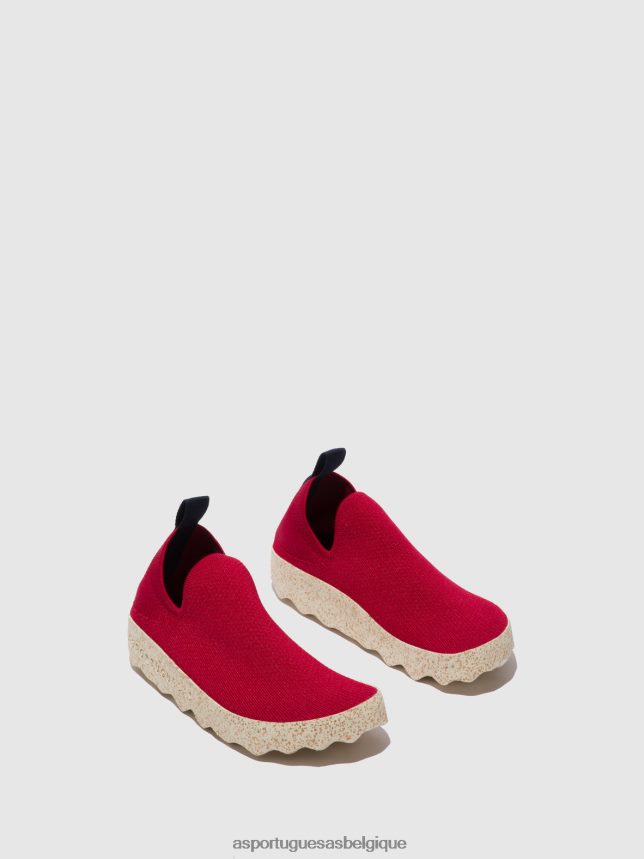 formateurs Asportuguesas entretien baskets élastiquées tronçon s.café rouge femmes BXRT6Z10