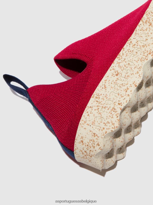 formateurs Asportuguesas entretien baskets élastiquées tronçon s.café rouge femmes BXRT6Z10