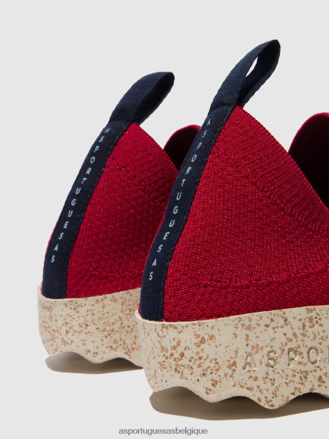 formateurs Asportuguesas entretien baskets élastiquées tronçon s.café rouge femmes BXRT6Z10