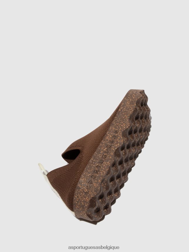 formateurs Asportuguesas entretien des baskets à enfiler brun femmes BXRT6Z18