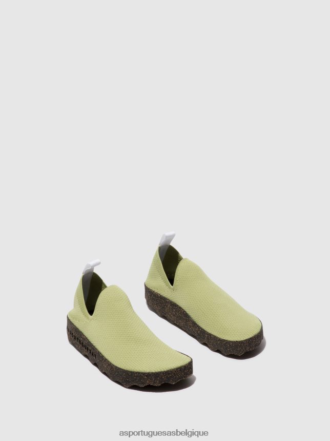 formateurs Asportuguesas entretien des baskets à enfiler kaki femmes BXRT6Z20