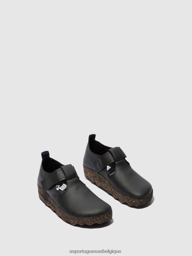 Mary Jane Asportuguesas chaussures mary jane cate cuir végétalien noir femmes BXRT6Z36