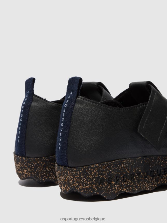 Mary Jane Asportuguesas chaussures mary jane cate cuir végétalien noir femmes BXRT6Z36