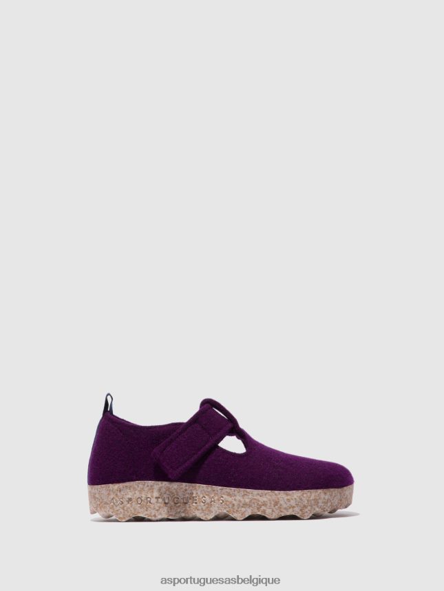 Mary Jane Asportuguesas chaussures mary jane cate violet foncé femmes BXRT6Z52