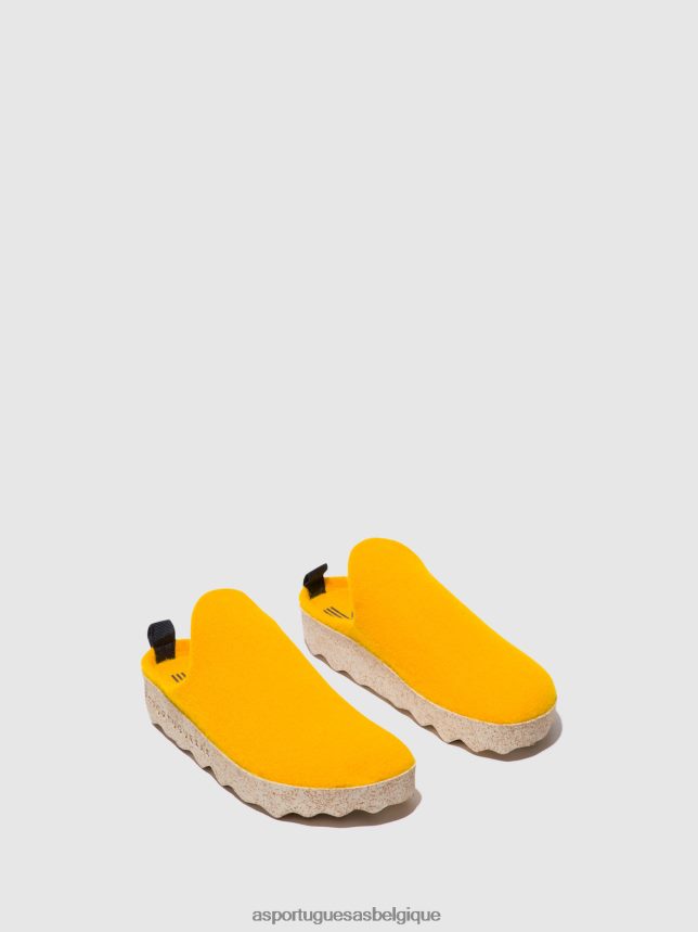 mules Asportuguesas les mules à enfiler viennent jaune femmes BXRT6Z141