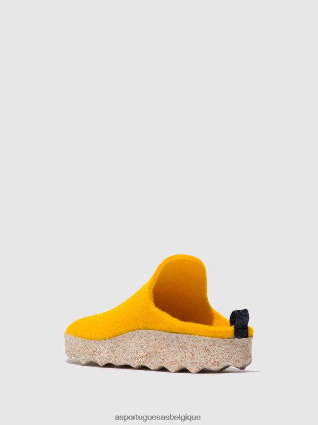 mules Asportuguesas les mules à enfiler viennent jaune femmes BXRT6Z141