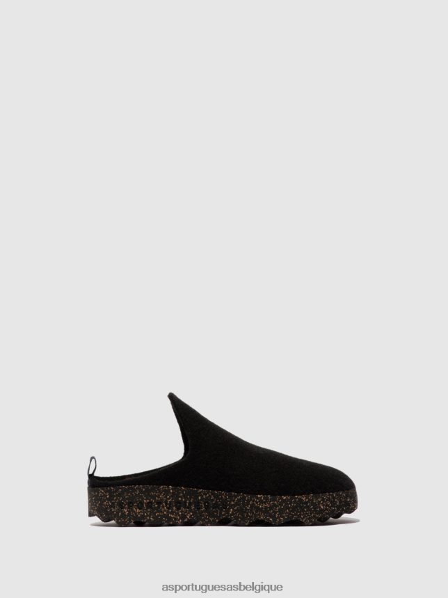mules Asportuguesas les mules à enfiler viennent noir femmes BXRT6Z130