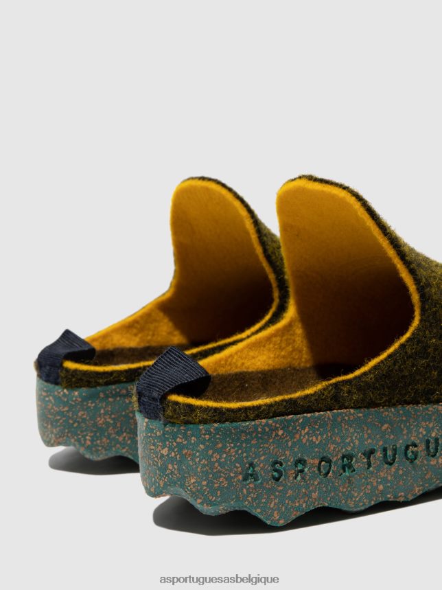 mules Asportuguesas mules à bout rond forêt femmes BXRT6Z129