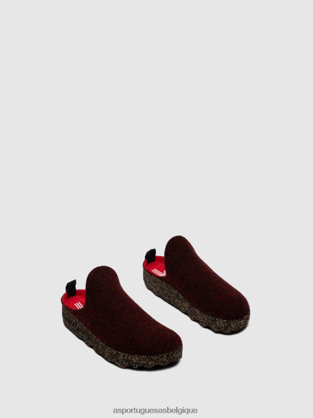 mules Asportuguesas mules à bout rond merlot femmes BXRT6Z133