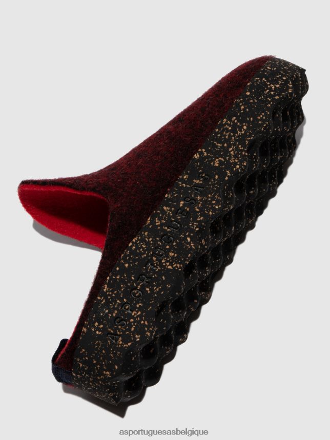 mules Asportuguesas mules à bout rond merlot femmes BXRT6Z133