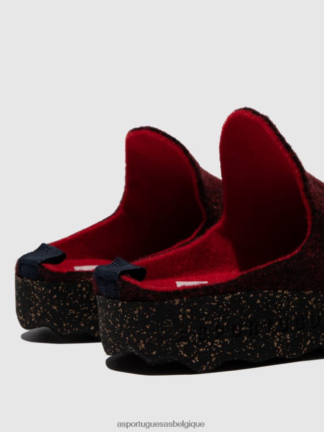 mules Asportuguesas mules à bout rond merlot femmes BXRT6Z133