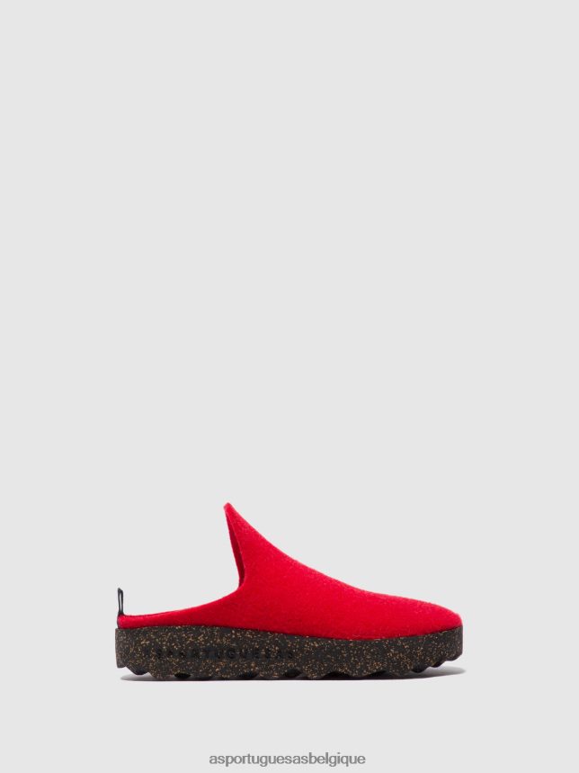mules Asportuguesas mules à bout rond rouge femmes BXRT6Z142