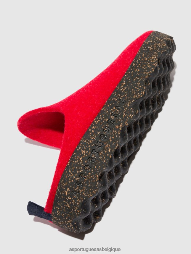 mules Asportuguesas mules à bout rond rouge femmes BXRT6Z142