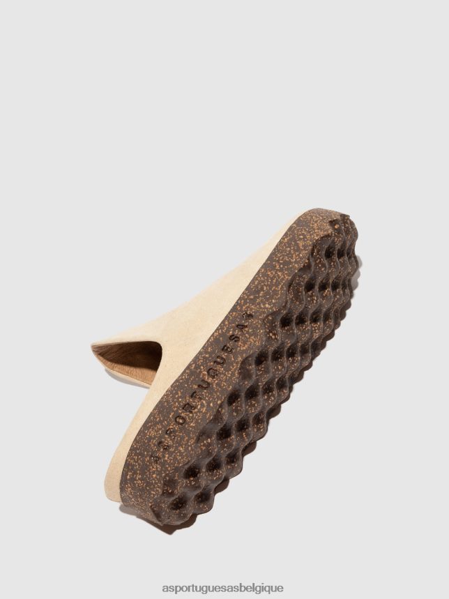 mules Asportuguesas mules à enfiler argile beige (daim) femmes BXRT6Z146