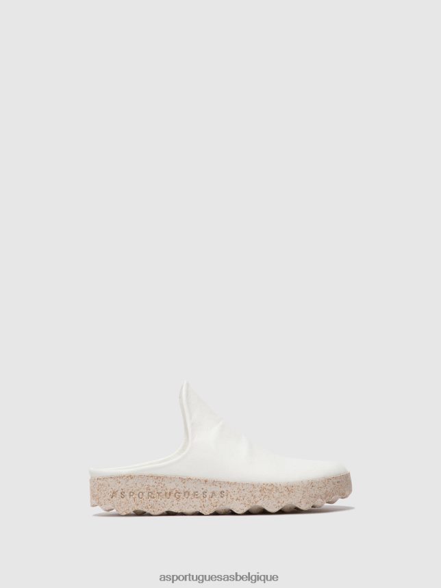 mules Asportuguesas mules à enfiler argile blanc femmes BXRT6Z137