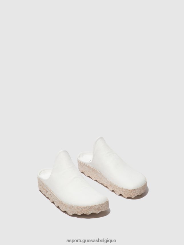 mules Asportuguesas mules à enfiler argile blanc femmes BXRT6Z137