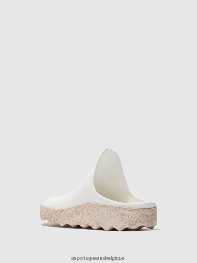 mules Asportuguesas mules à enfiler argile blanc femmes BXRT6Z137