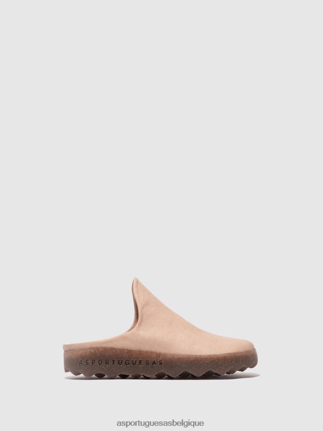 mules Asportuguesas mules à enfiler argile rose bonbon femmes BXRT6Z136