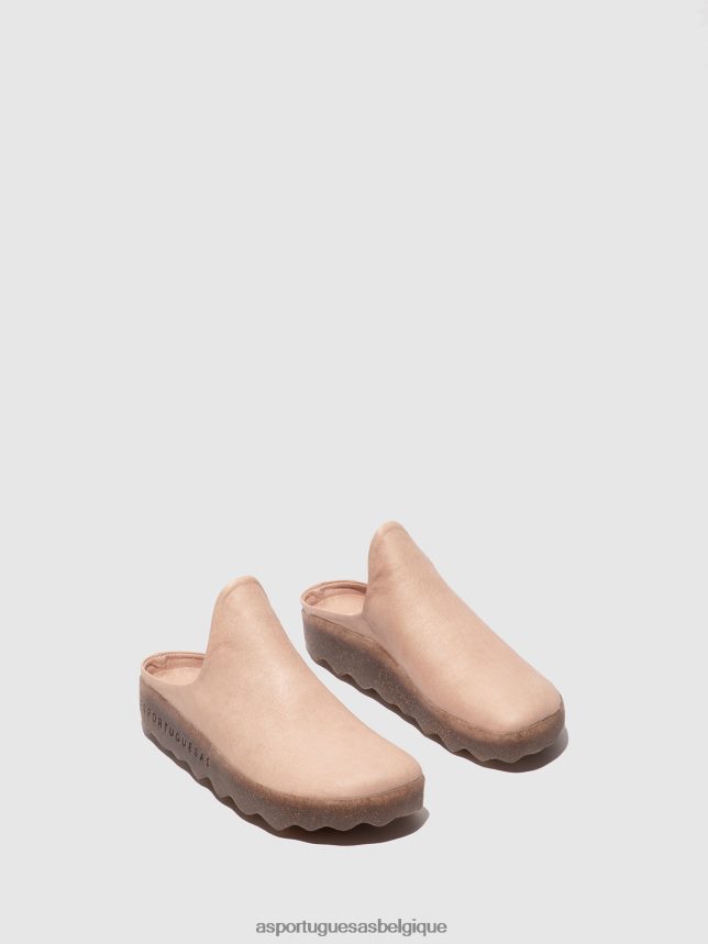 mules Asportuguesas mules à enfiler argile rose bonbon femmes BXRT6Z136