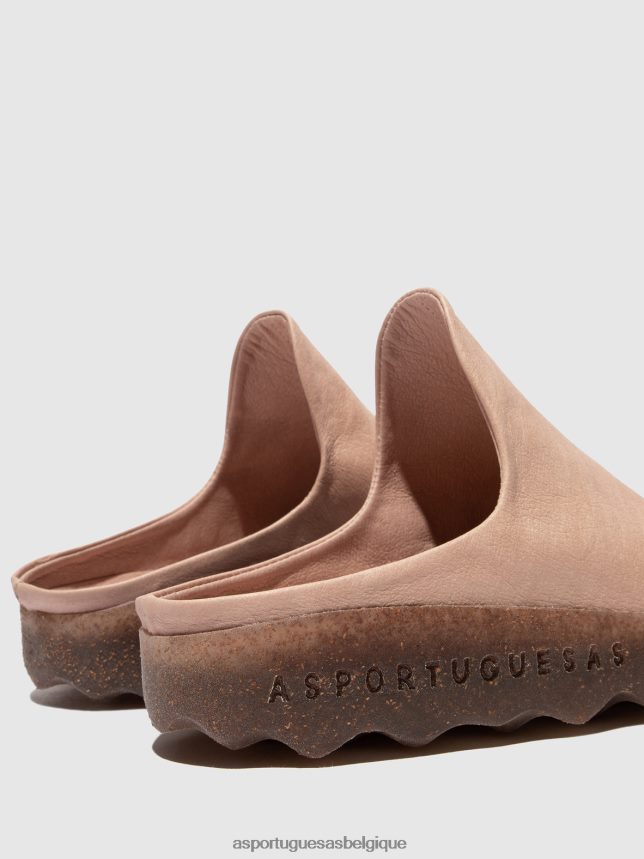 mules Asportuguesas mules à enfiler argile rose bonbon femmes BXRT6Z136