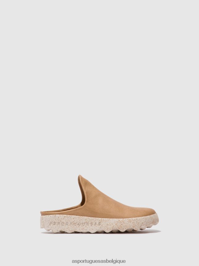 mules Asportuguesas mules à enfiler argile sable femmes BXRT6Z134