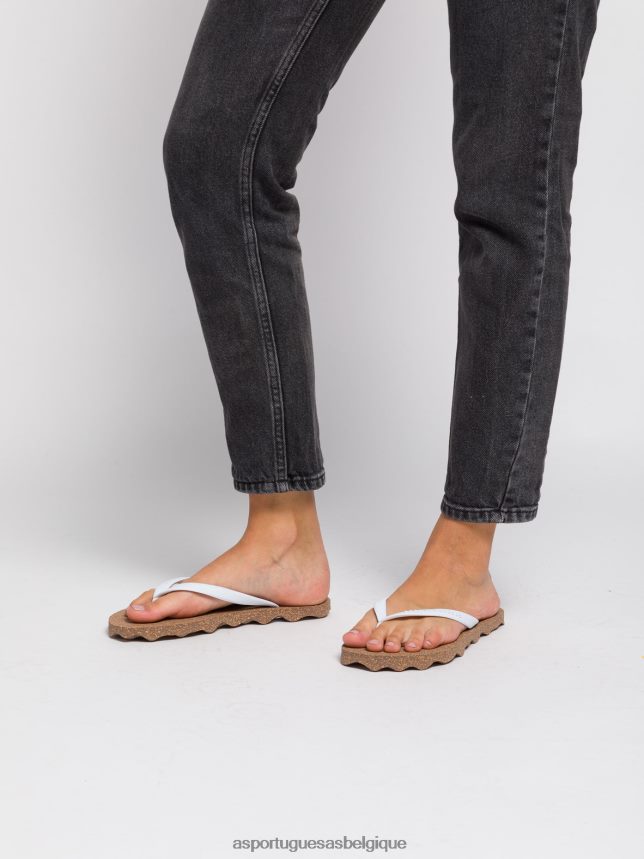 tongs Asportuguesas base de tongs de plage bracelet blanc et caoutchouc femmes BXRT6Z4