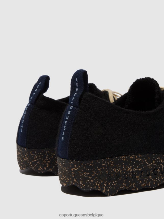 chaussures Asportuguesas chaussures à bout rond chat noir Hommes BXRT6Z196