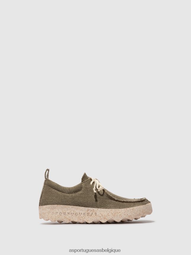 chaussures Asportuguesas chaussures à enfiler chat chanvre vert militaire Hommes BXRT6Z202