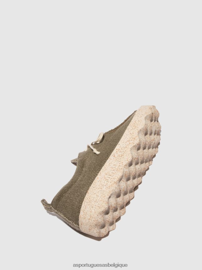 chaussures Asportuguesas chaussures à enfiler chat chanvre vert militaire Hommes BXRT6Z202