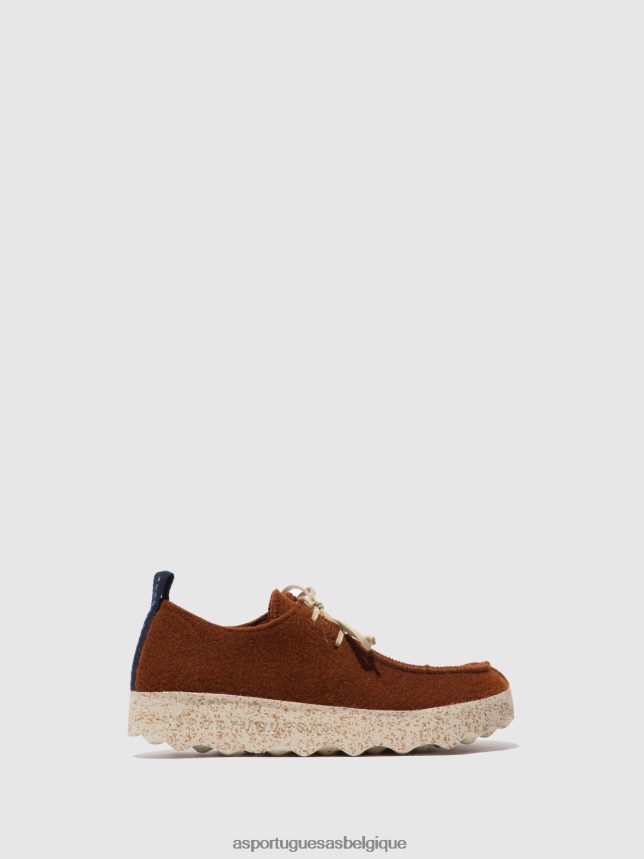 chaussures Asportuguesas chaussures à lacets chat brun Hommes BXRT6Z206