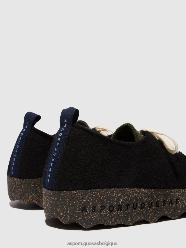 chaussures Asportuguesas chaussures à lacets chat noir/vert militaire Hommes BXRT6Z208