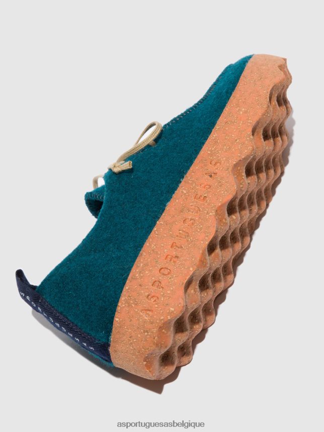 chaussures Asportuguesas chaussures à lacets chat paon bleu Hommes BXRT6Z199