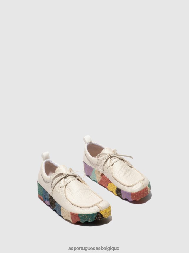 formateurs Asportuguesas discuter avec des baskets à lacets pinatex naturel Hommes BXRT6Z200