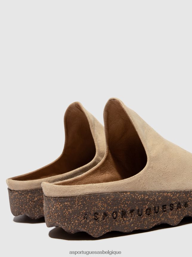 mules Asportuguesas mules à enfiler argile beige (daim) Hommes BXRT6Z214
