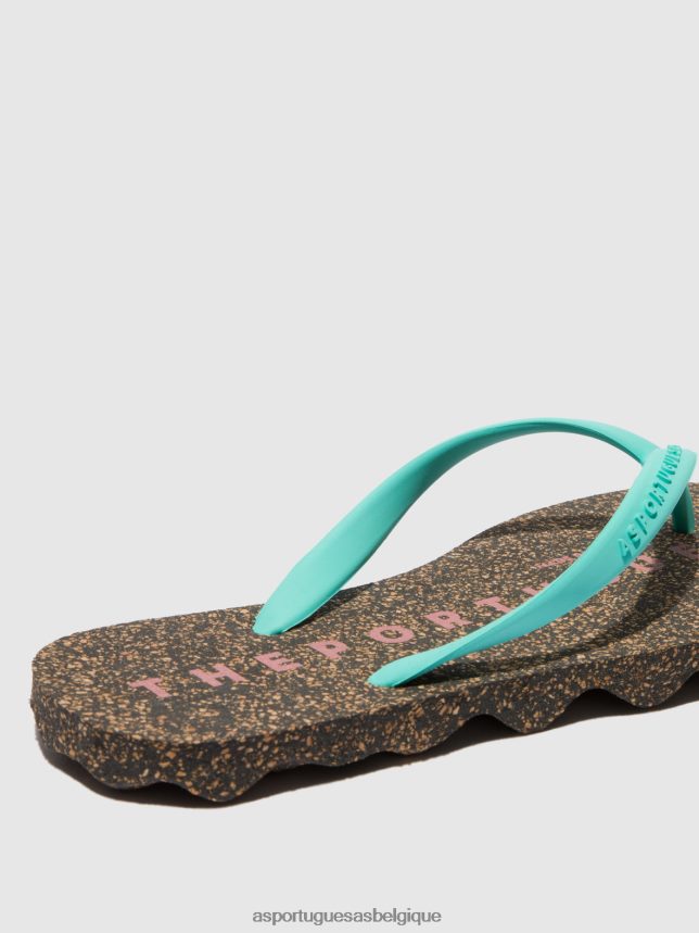 tongs Asportuguesas base de tongs de plage bracelet en caoutchouc vert Hommes BXRT6Z182