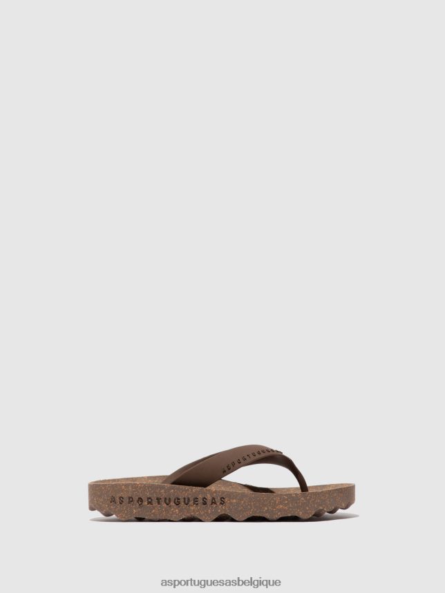 tongs Asportuguesas sensation de tongs décontractées bracelet en caoutchouc marron Hommes BXRT6Z177