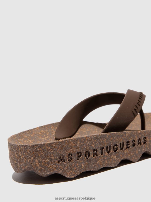 tongs Asportuguesas sensation de tongs décontractées bracelet en caoutchouc marron Hommes BXRT6Z177