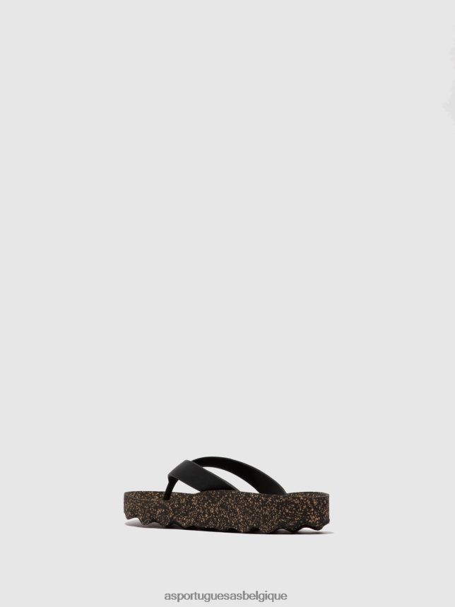 tongs Asportuguesas sensation de tongs décontractées bracelet en caoutchouc noir Hommes BXRT6Z173