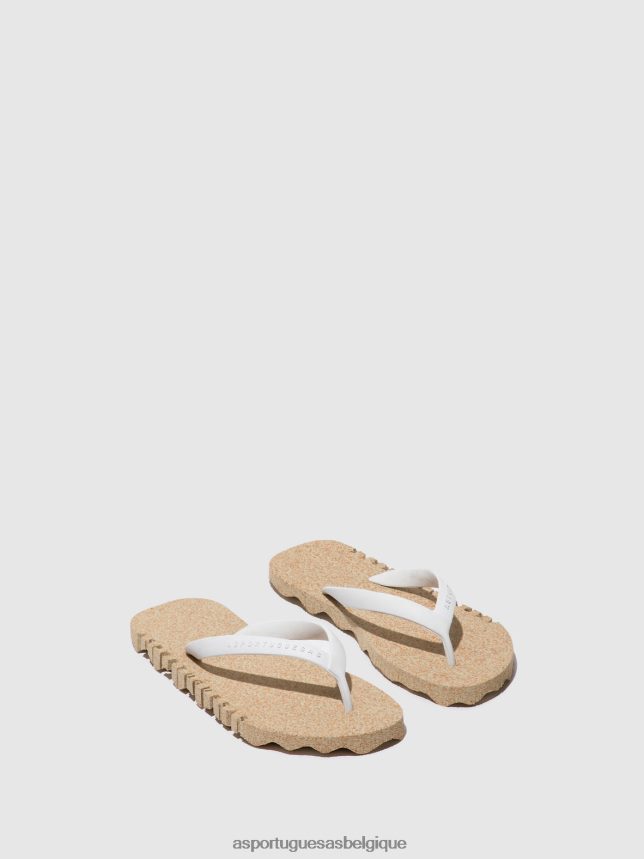 tongs Asportuguesas tongs de plage cahoteuses bracelet naturel et blanc Hommes BXRT6Z178