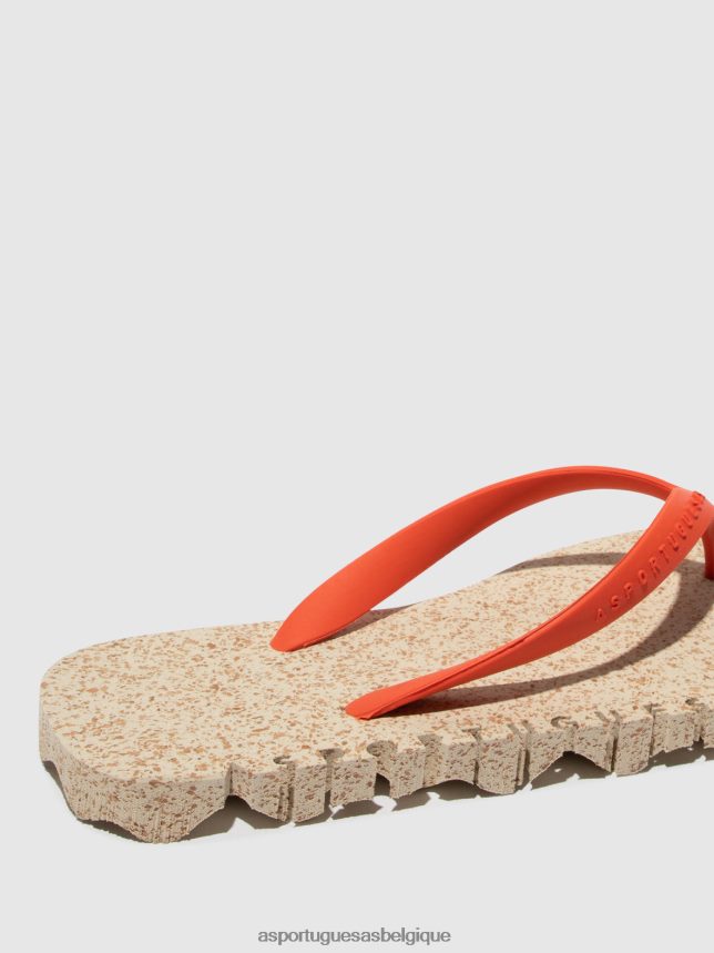 tongs Asportuguesas tongs de plage cahoteuses bracelet naturel et rouge Hommes BXRT6Z184