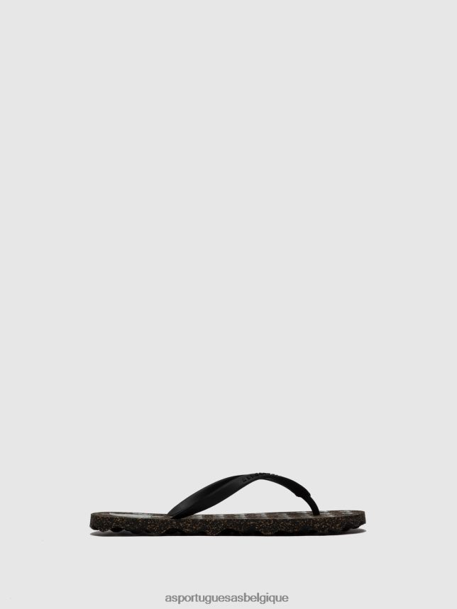 tongs Asportuguesas tongs de plage tortue bracelet en caoutchouc noir Hommes BXRT6Z171