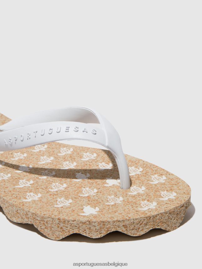 tongs Asportuguesas tongs de plage tortue bracelet naturel et blanc Hommes BXRT6Z185